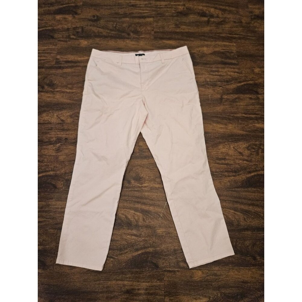 Women Tommy Hilfiger Black Cotton Blend Stretch Capris Sz 16